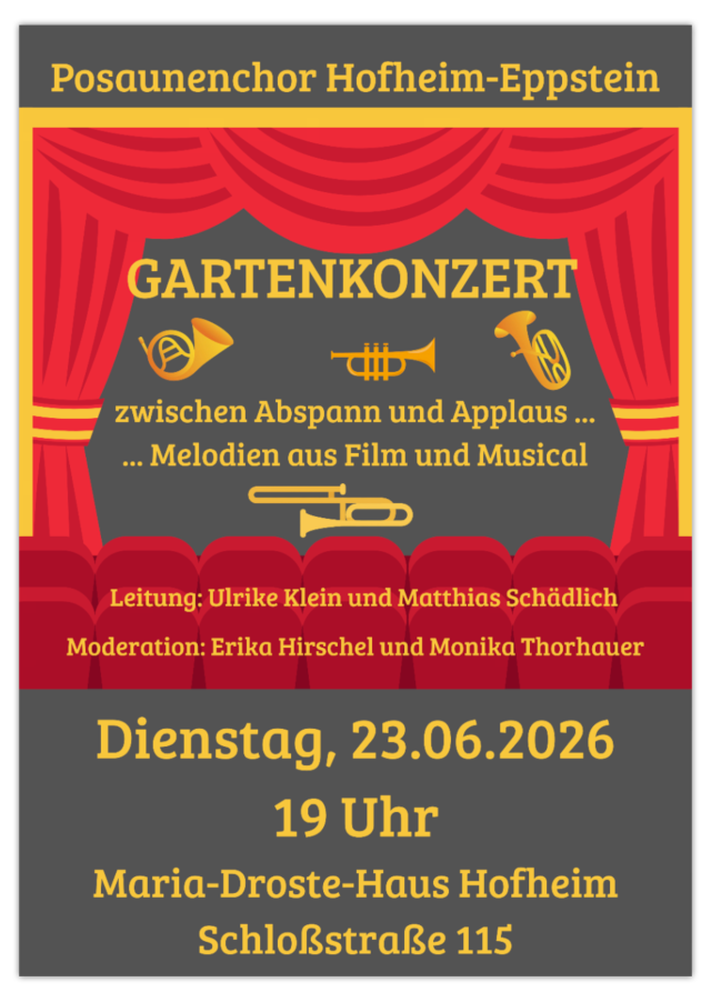 Plakat Gartenabend