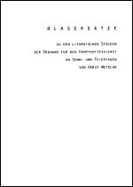 Posaunenchor-Liturgie zum EG 1988 von Horst Wetzlar