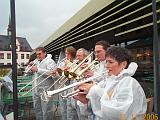 Posaunenchor Dausenau auf dem Kaufhausdach